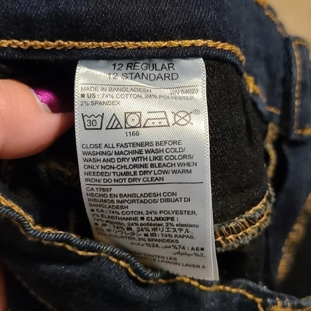 𝅺OLD Navy Girl's Rockstar Blue Jeggings, size 12